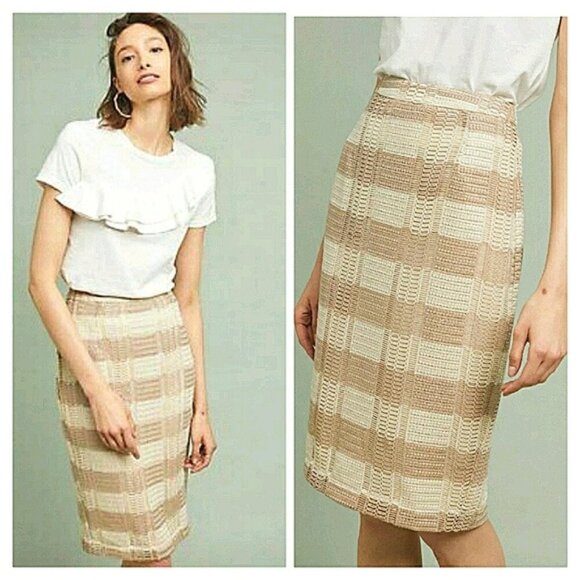 NWT Sunday in Brooklyn Crochet Knee Length Pencil Skirt - Size Small - Picture 1 of 16